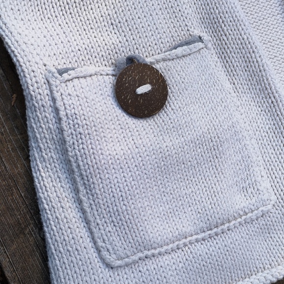 Pure Handknit sleeveless cotton sweater - Picture 5 of 14